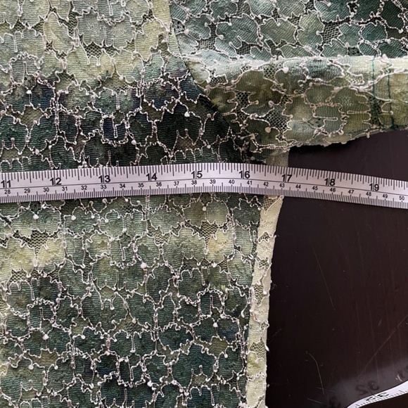 Ninety women’s dressed  T-shirt size Small green yellow, sheer, made in USA - Picture 7 of 9